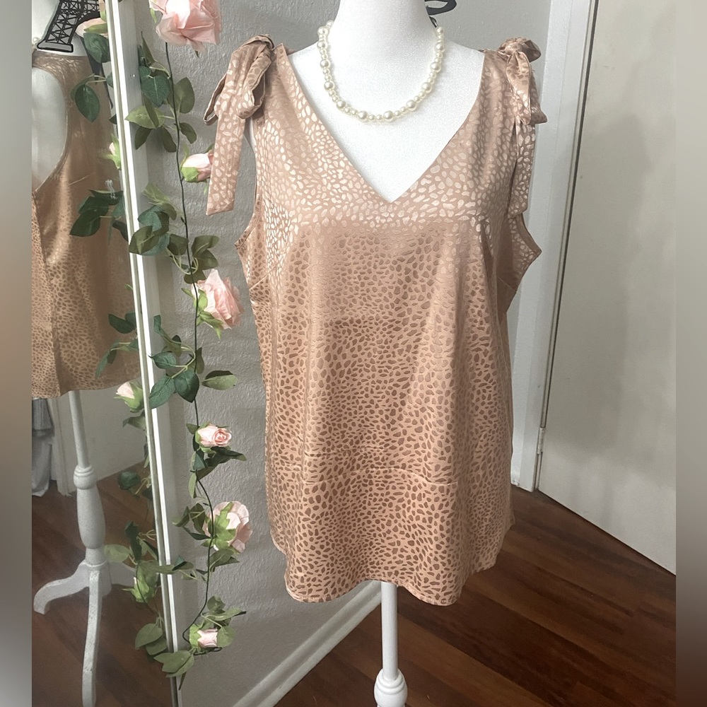 Rose Gold dress shirt sleeveless
